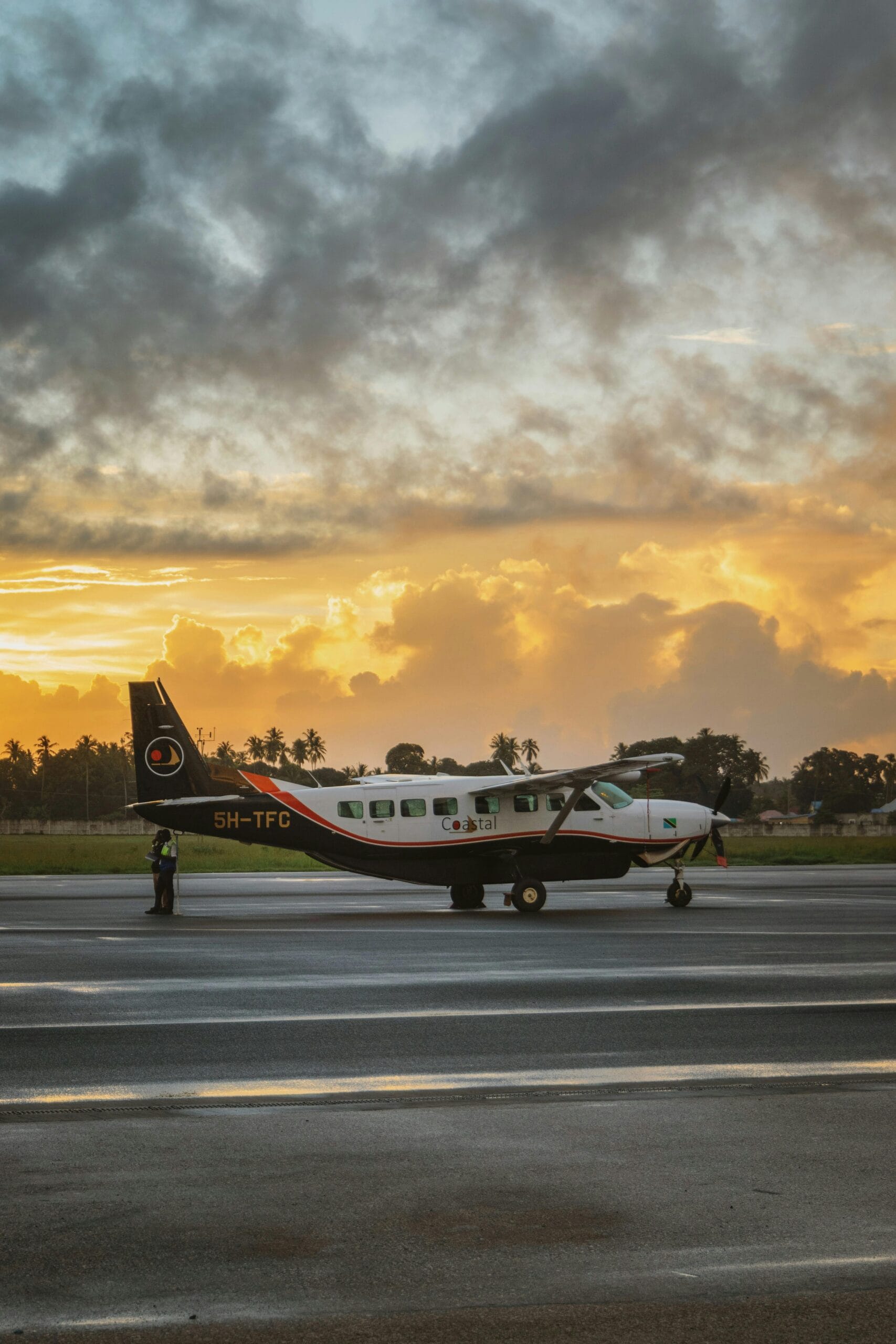 Flight landing at Seronera Airstrip in Central Serengeti