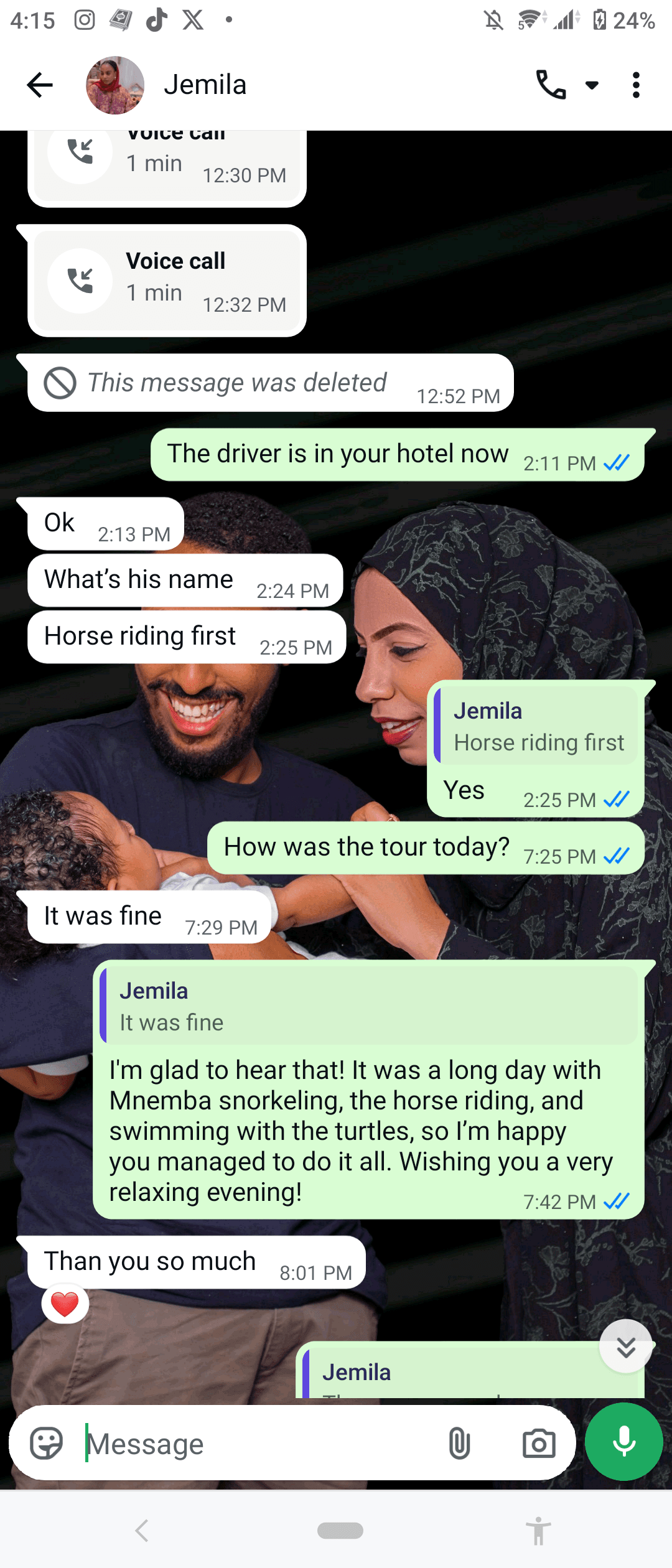 Jemila Mnemba Island and Horse Riding feedback