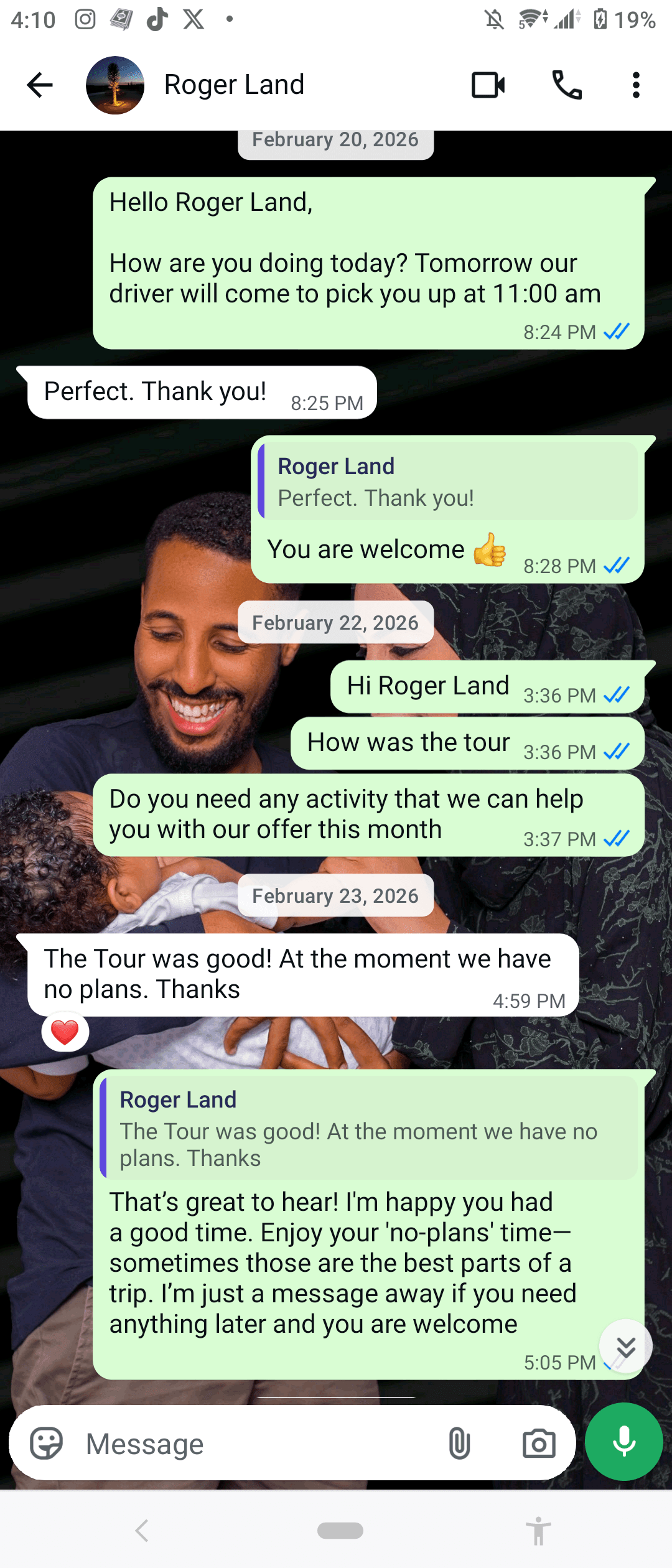 Roger Zanzibar Land Tours feedback